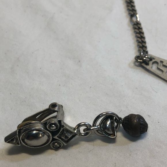 Vintage Necklace with Clip on Earrings Silver Tone - Picture 14 of 15